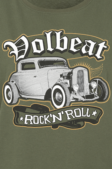T-Shirt Manches courtes  de Volbeat - Rock'N'Roll - XS à 5XL - pour Femme - olive - Volbeat - View 2