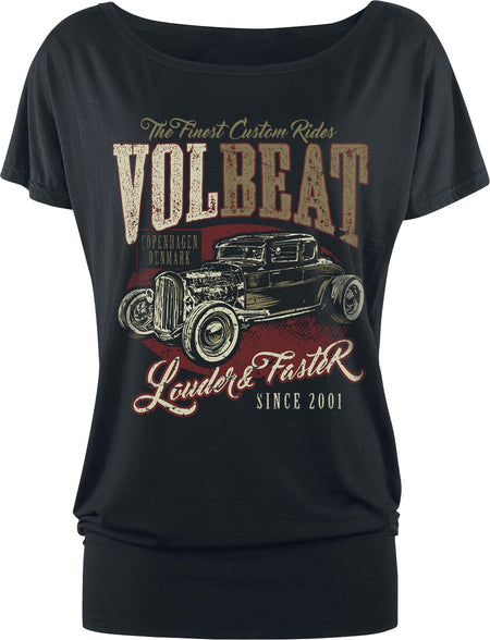 T-Shirt Manches courtes  de Volbeat - Louder And Faster - XS à 5XL - pour Femme - noir - Volbeat