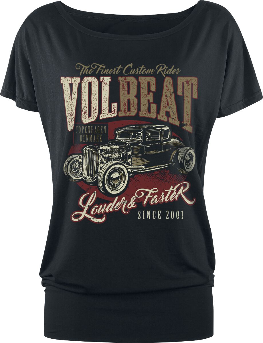 T-Shirt Manches courtes  de Volbeat - Louder And Faster - XS à 5XL - pour Femme - noir - Volbeat