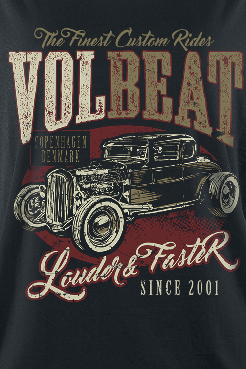T-Shirt Manches courtes  de Volbeat - Louder And Faster - XS à 5XL - pour Femme - noir - Volbeat - View 2