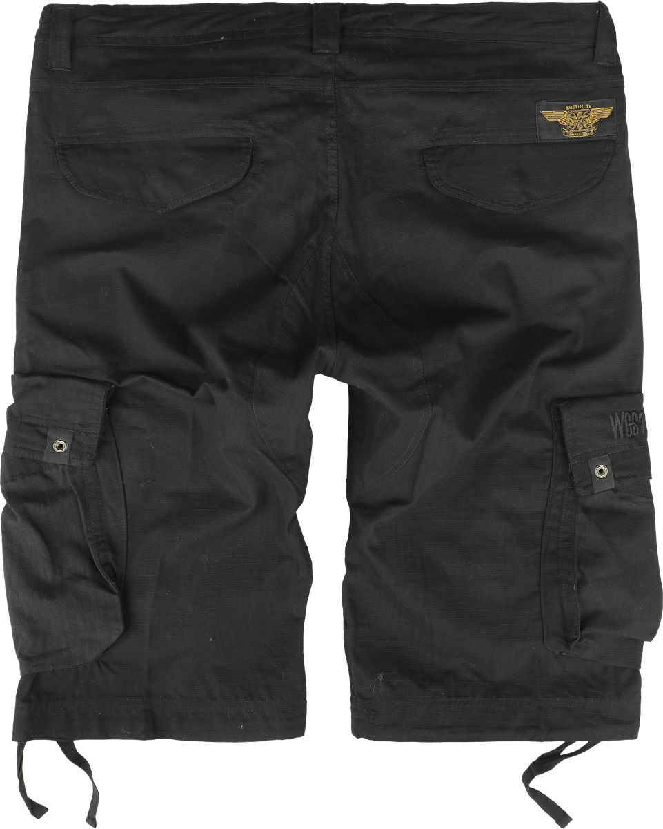 Short  de West Coast Choppers - Short Cargo Caine Indéchirable - S à 3XL - pour Homme - noir - West Coast Choppers - View 2