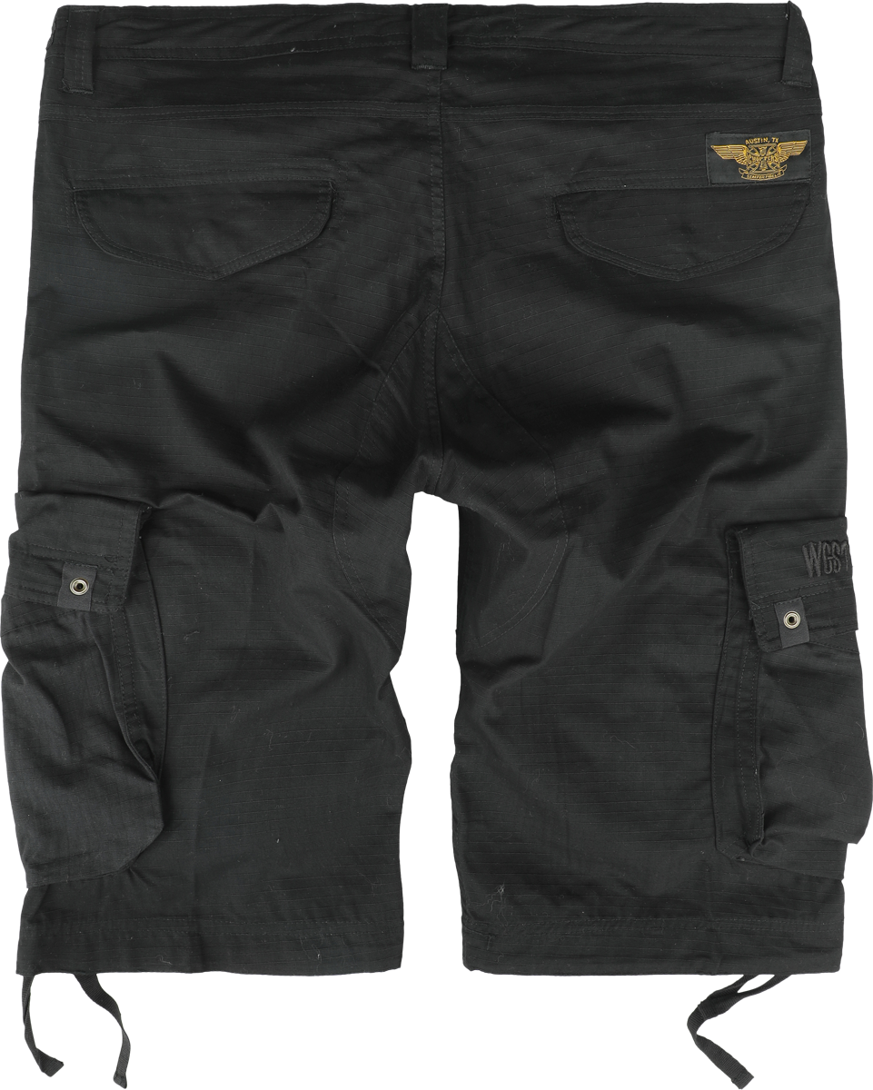 Short  de West Coast Choppers - Short Cargo Caine Indéchirable - S à 3XL - pour Homme - noir - West Coast Choppers - View 2