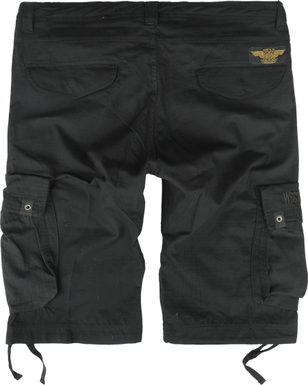 Short  de West Coast Choppers - Short Cargo Caine Indéchirable - S à 3XL - pour Homme - noir - West Coast Choppers - View 2
