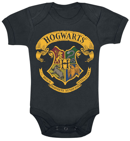 Body  de Harry Potter - Enfants - Blason Poudlard - 74/80 à 80/86 - pour filles & garçonse - noir - Harry Potter