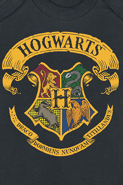 Body  de Harry Potter - Enfants - Blason Poudlard - 74/80 à 80/86 - pour filles & garçonse - noir - Harry Potter - View 2