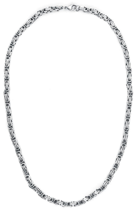 Collier  de etNox hard and heavy - Chaîne Byzantine - pour Homme - couleur argent - etNox hard and heavy