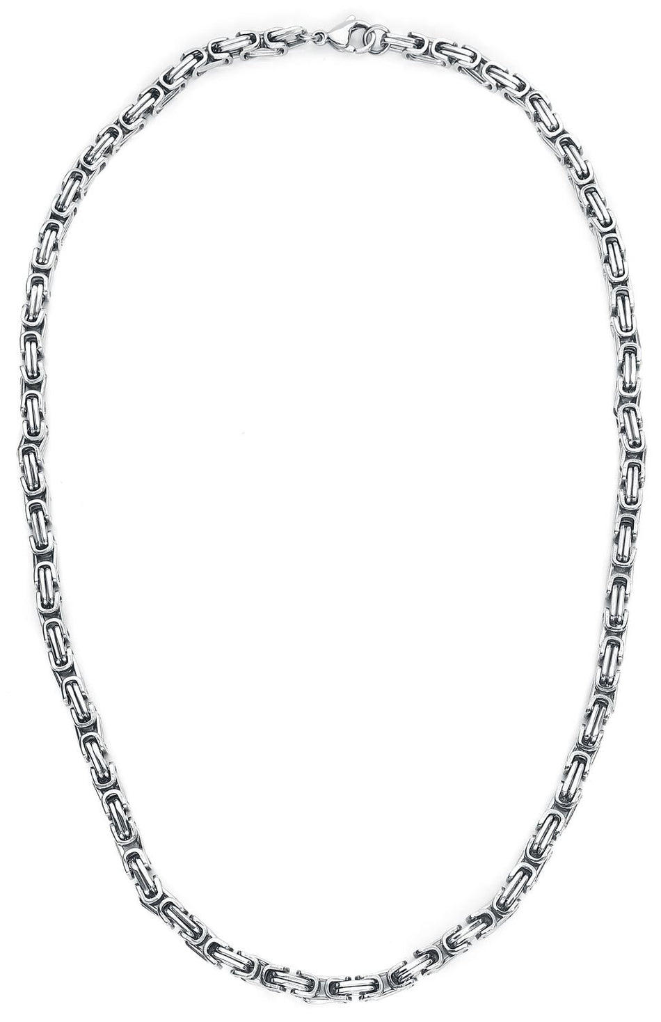Collier  de etNox hard and heavy - Chaîne Byzantine - pour Homme - couleur argent - etNox hard and heavy