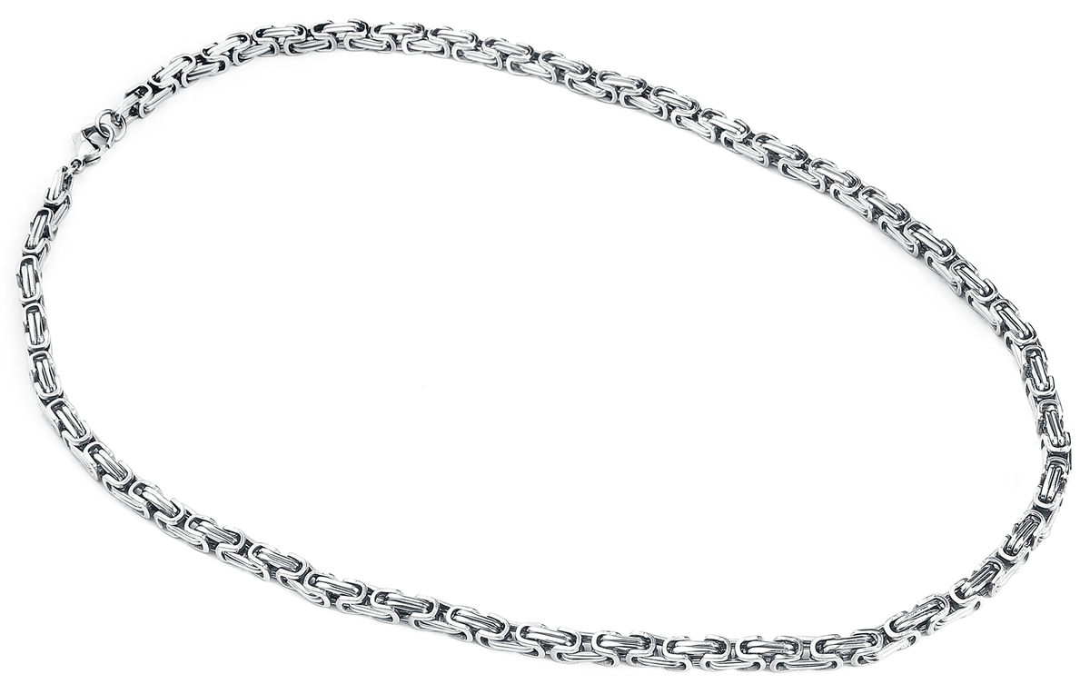 Collier  de etNox hard and heavy - Chaîne Byzantine - pour Homme - couleur argent - etNox hard and heavy - View 2