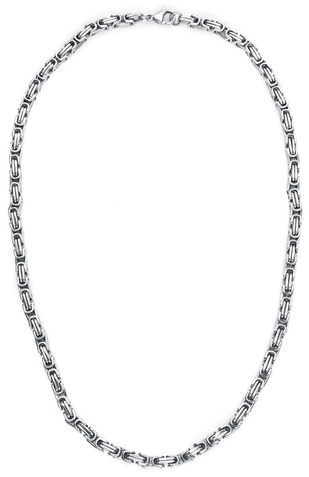 Collier  de etNox hard and heavy - Chaîne Byzantine - pour Homme - couleur argent - etNox hard and heavy