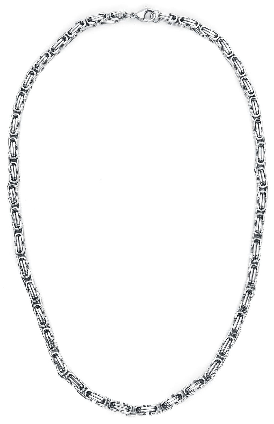 Collier  de etNox hard and heavy - Chaîne Byzantine - pour Homme - couleur argent - etNox hard and heavy