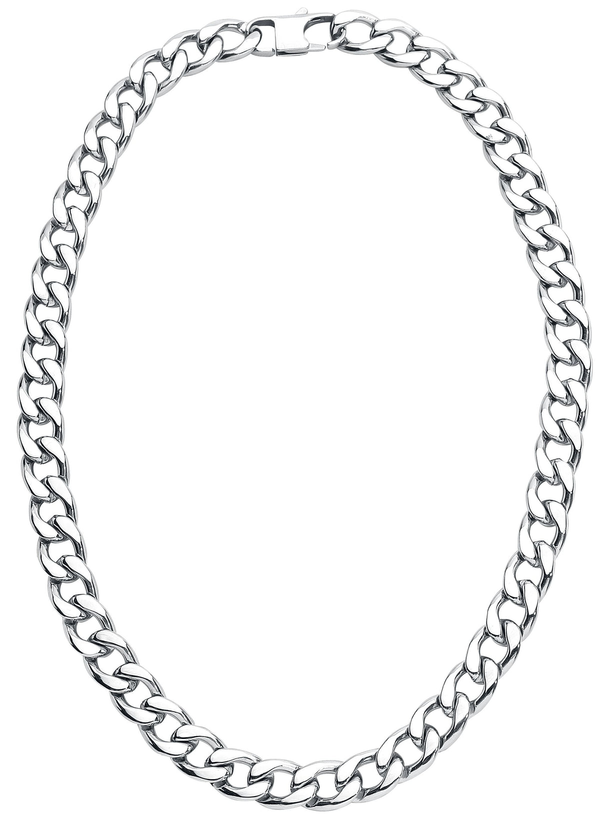 Collier  de etNox hard and heavy - Chaîne Curb - pour Homme - couleur argent - etNox hard and heavy