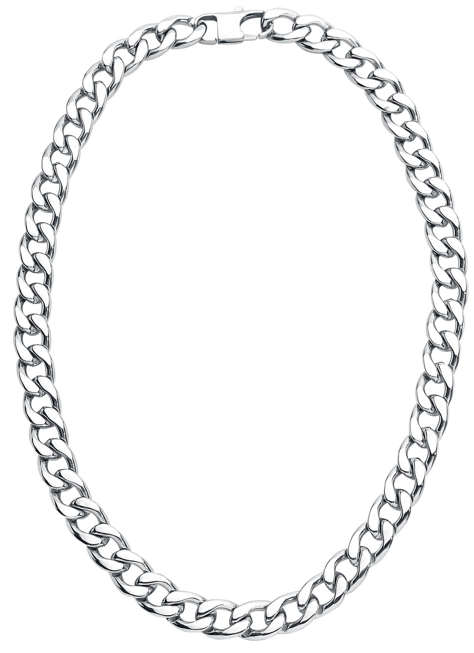 Collier  de etNox hard and heavy - Chaîne Curb - pour Homme - couleur argent - etNox hard and heavy