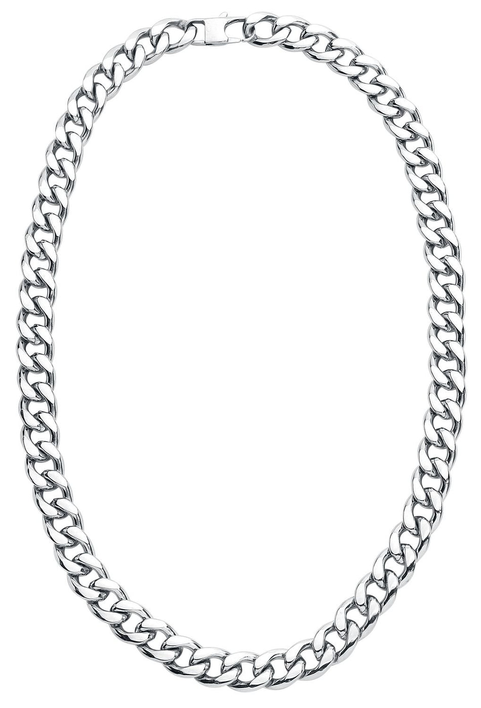 Collier  de etNox hard and heavy - Chaîne Curb - pour Homme - couleur argent - etNox hard and heavy
