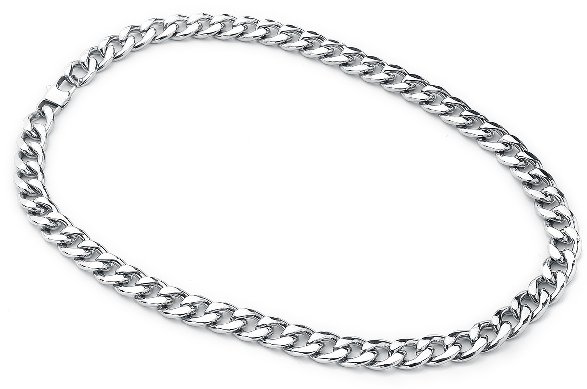 Collier  de etNox hard and heavy - Chaîne Curb - pour Homme - couleur argent - etNox hard and heavy - View 2
