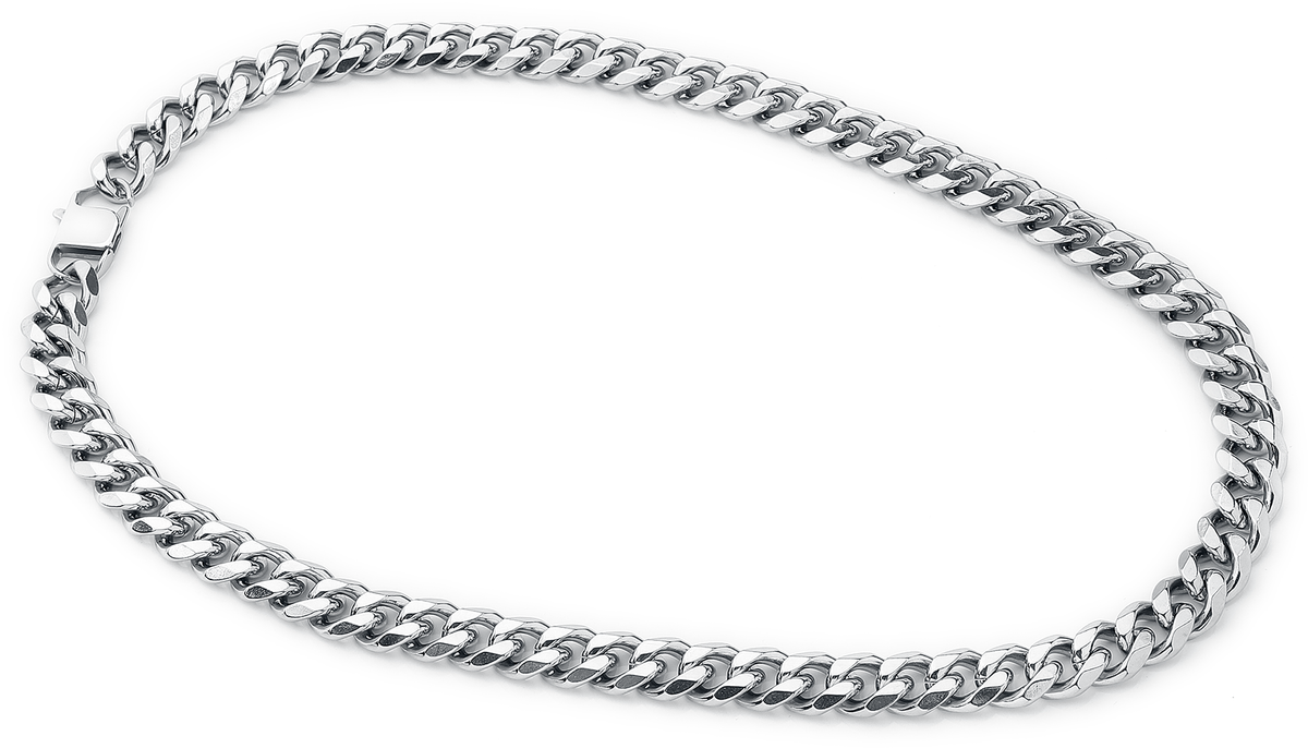 Collier  de etNox hard and heavy - Chaîne Curb - pour Homme - couleur argent - etNox hard and heavy - View 2