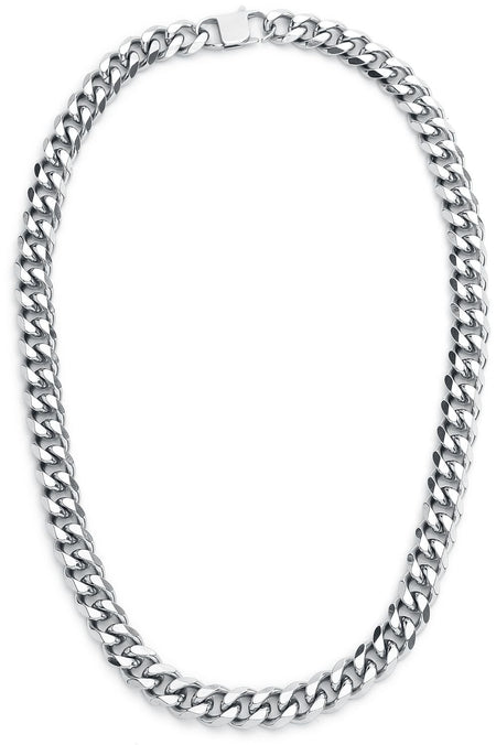 Collier  de etNox hard and heavy - Chaîne Curb - pour Homme - couleur argent - etNox hard and heavy