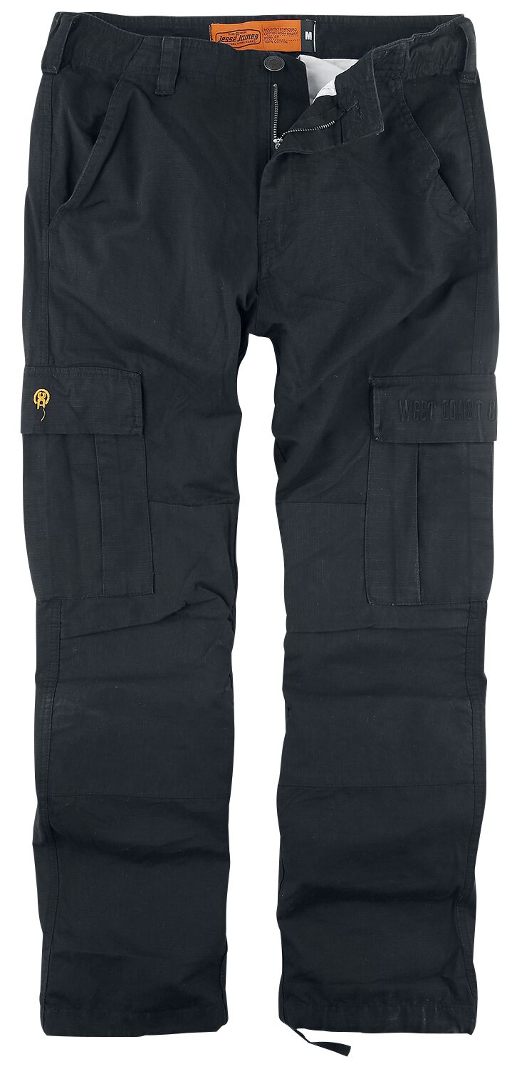 Pantalon Cargo Rockabilly de West Coast Choppers - Pantalon Cargo Caine Indéchirable - M à XXL - pour Homme - noir - West Coast Choppers