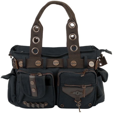 Sac à bandoulière Gothic de Banned Alternative - Sac Noir Brown Key - pour Unisexe - noir - Banned Alternative - View 2