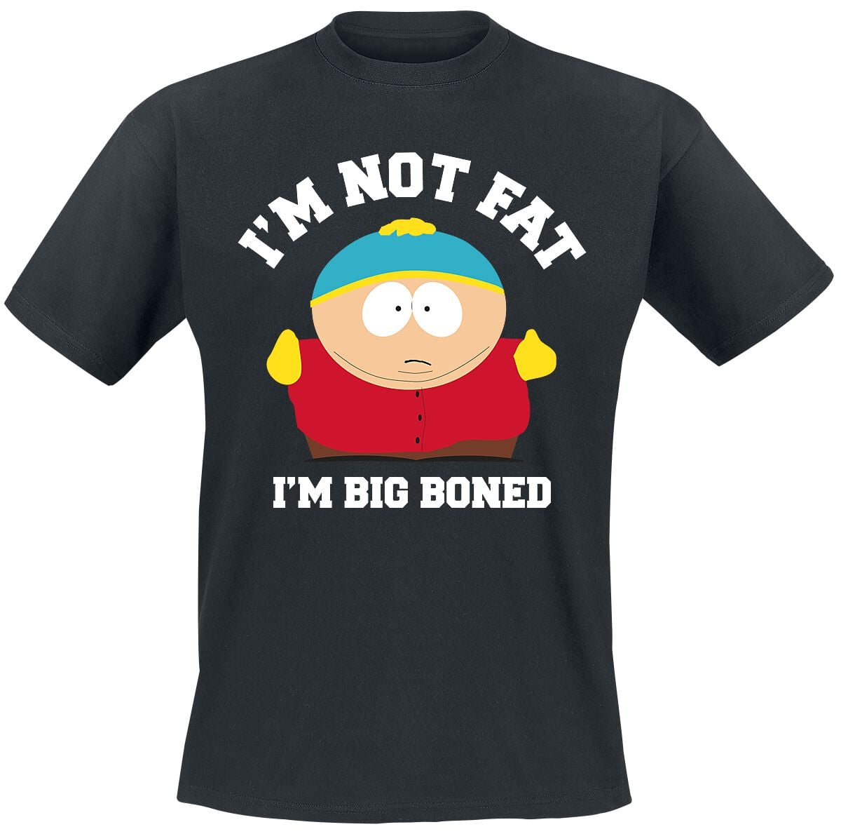 T-Shirt Manches courtes  de South Park - I´m Not Fat, I´m Big Boned! - M à 5XL - pour Homme - noir - South Park