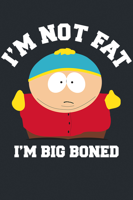 T-Shirt Manches courtes  de South Park - I´m Not Fat, I´m Big Boned! - M à 5XL - pour Homme - noir - South Park - View 2