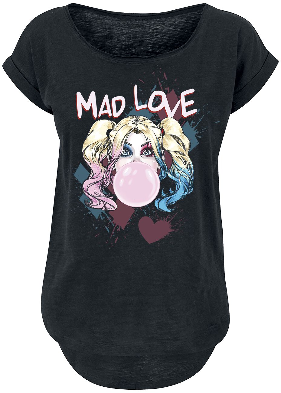 T-Shirt Manches courtes  de Batman - Harley Quinn - Mad Love - XS à S - pour Femme - noir - Batman