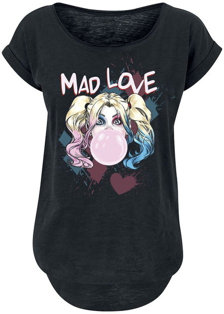 T-Shirt Manches courtes  de Batman - Harley Quinn - Mad Love - XS à S - pour Femme - noir - Batman