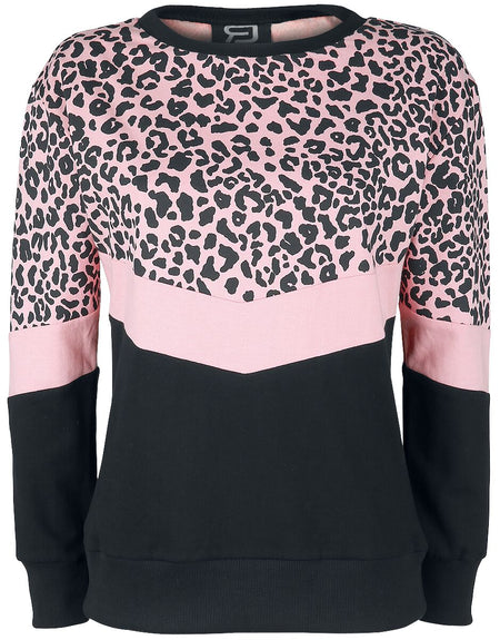Sweat-shirt  de RED by EMP - Sweat Imprimé Léopard - S à XXL - pour Femme - noir/rose - RED by EMP