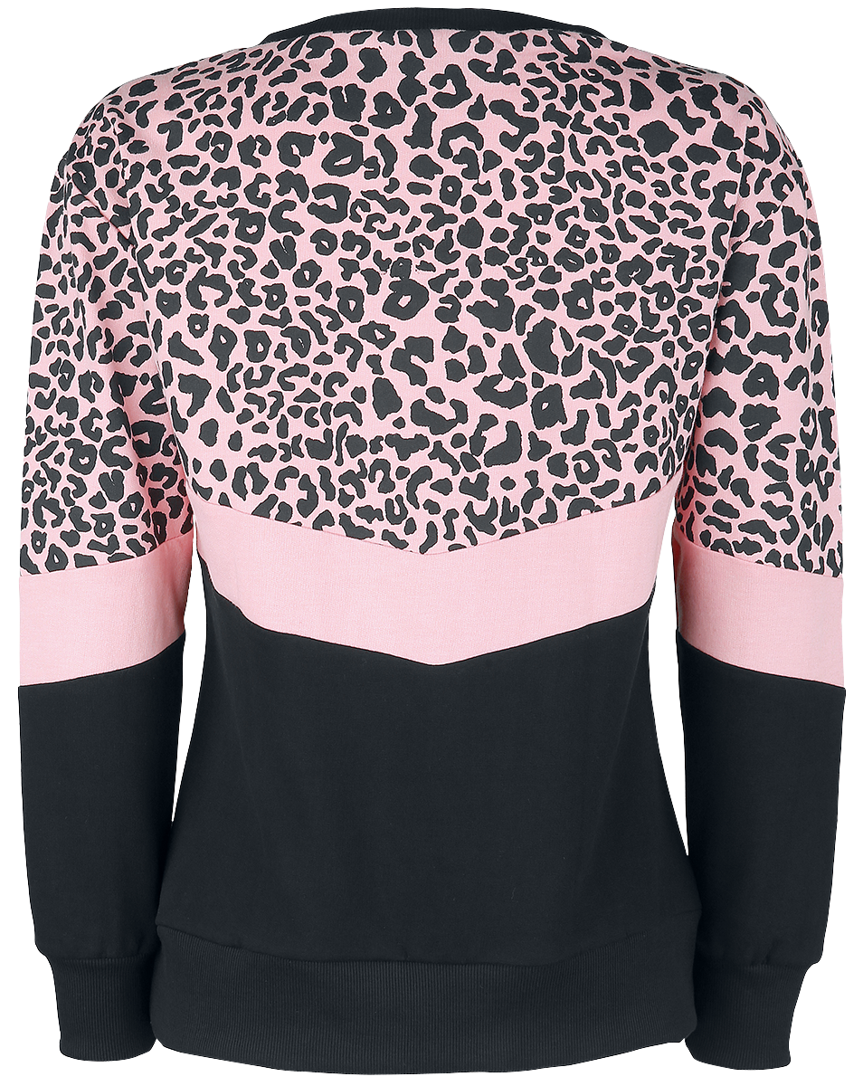 Sweat-shirt  de RED by EMP - Sweat Imprimé Léopard - S à XXL - pour Femme - noir/rose - RED by EMP - View 2