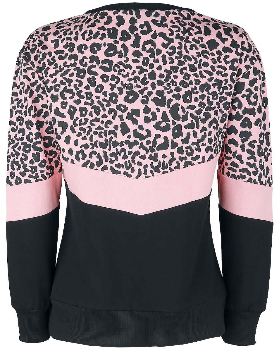Sweat-shirt  de RED by EMP - Sweat Imprimé Léopard - S à XXL - pour Femme - noir/rose - RED by EMP - View 2