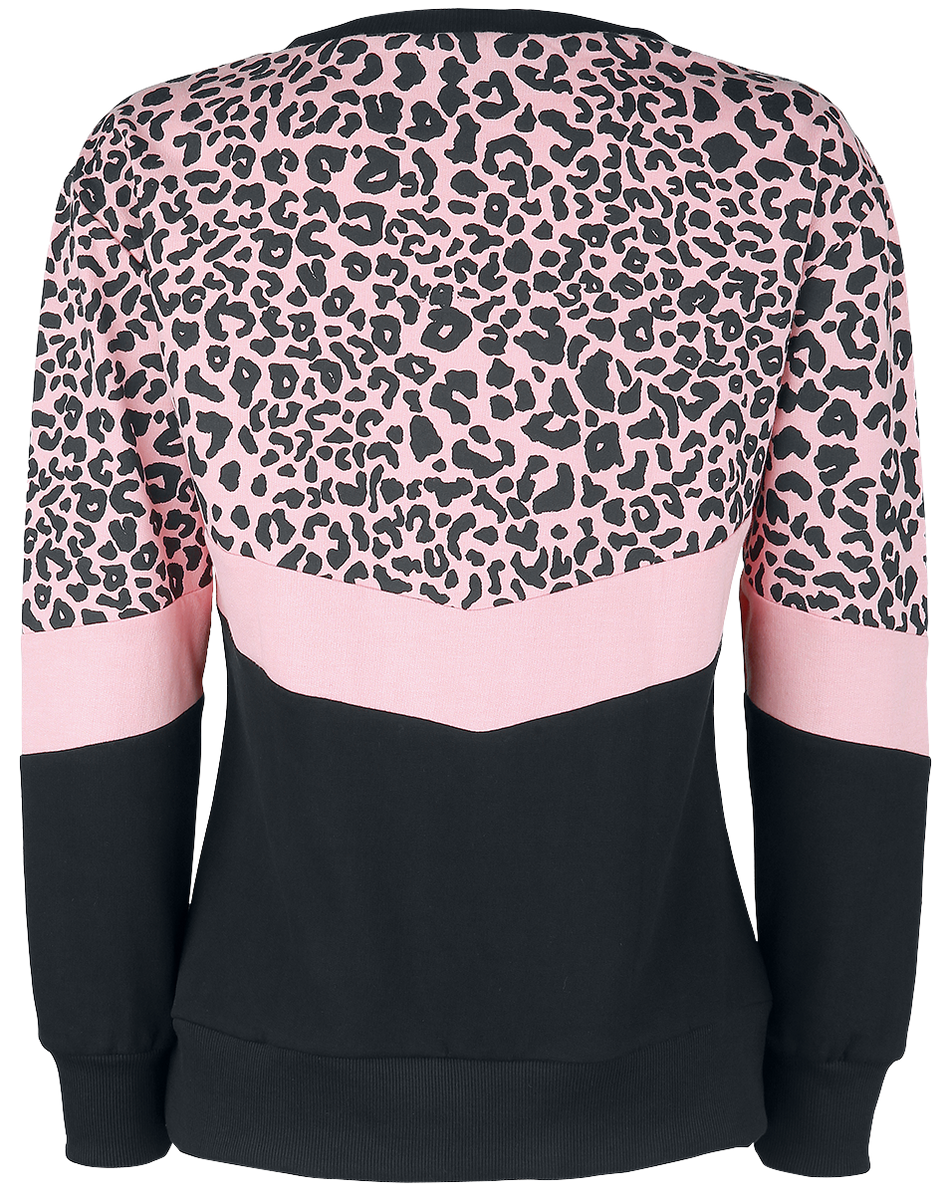 Sweat-shirt  de RED by EMP - Sweat Imprimé Léopard - S à XXL - pour Femme - noir/rose - RED by EMP - View 2