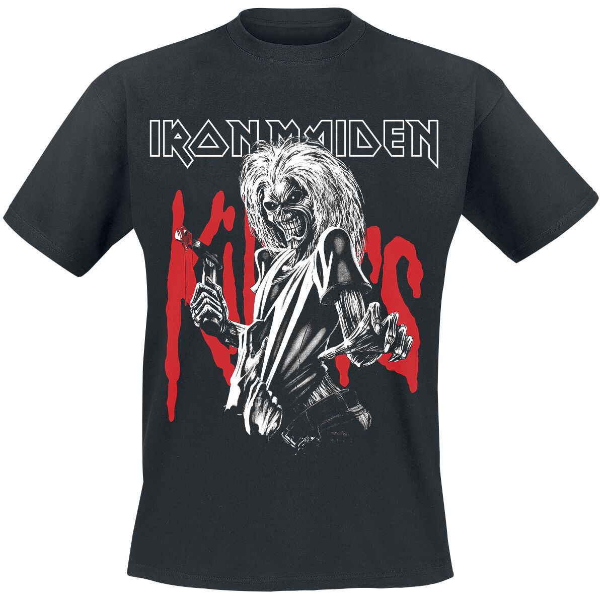 T-Shirt Manches courtes  de Iron Maiden - Killers Eddie Large Graphic - S à 3XL - pour Homme - noir - Iron Maiden