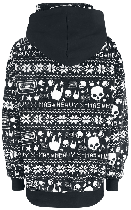 Pull De Noël  de Collection Spéciale EMP - Sweat À Capuche Style Norvégien Noir - S à XXL - pour Femme - noir - Collection Spéciale EMP - View 2