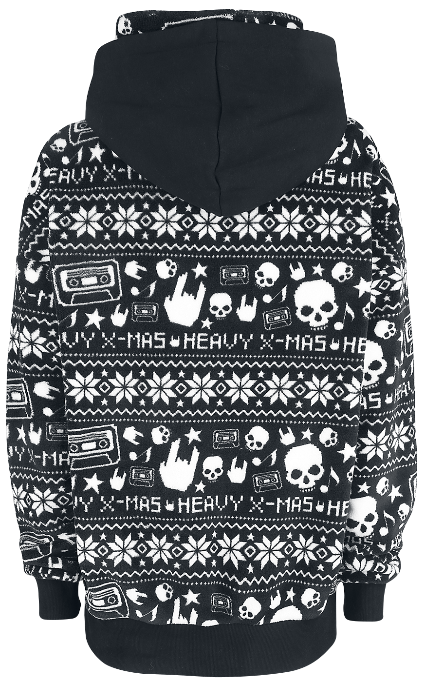 Pull De Noël  de Collection Spéciale EMP - Sweat À Capuche Style Norvégien Noir - S à XXL - pour Femme - noir - Collection Spéciale EMP - View 2