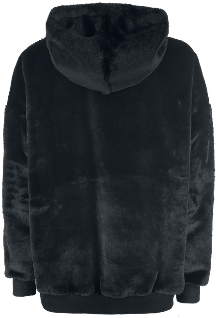 Sweat-shirt à capuche  de Collection Spéciale EMP - Sweat à capuche en polaire avec Rock Hand brodée - S à XXL - pour Femme - noir - Collection Spéciale EMP - View 2