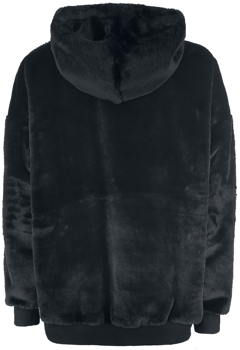 Sweat-shirt à capuche  de Collection Spéciale EMP - Sweat à capuche en polaire avec Rock Hand brodée - S à XXL - pour Femme - noir - Collection Spéciale EMP - View 2