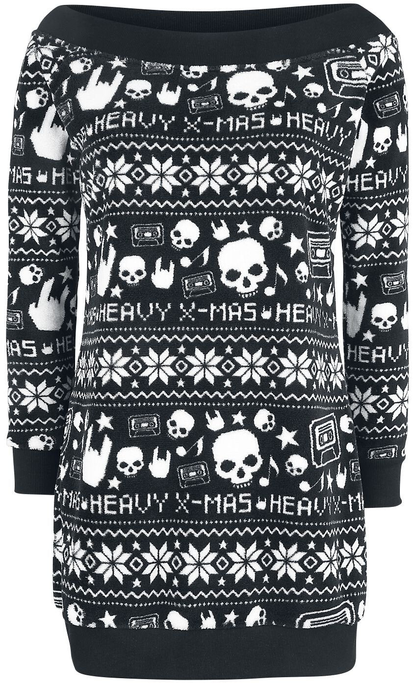 Robe courte  de Collection Spéciale EMP - Robe Imprimé Heavy XMAS - S à 4XL - pour Femme - noir - Collection Spéciale EMP
