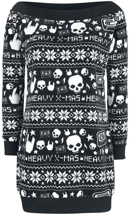 Robe courte  de Collection Spéciale EMP - Robe Imprimé Heavy XMAS - S à 5XL - pour Femme - noir - Collection Spéciale EMP