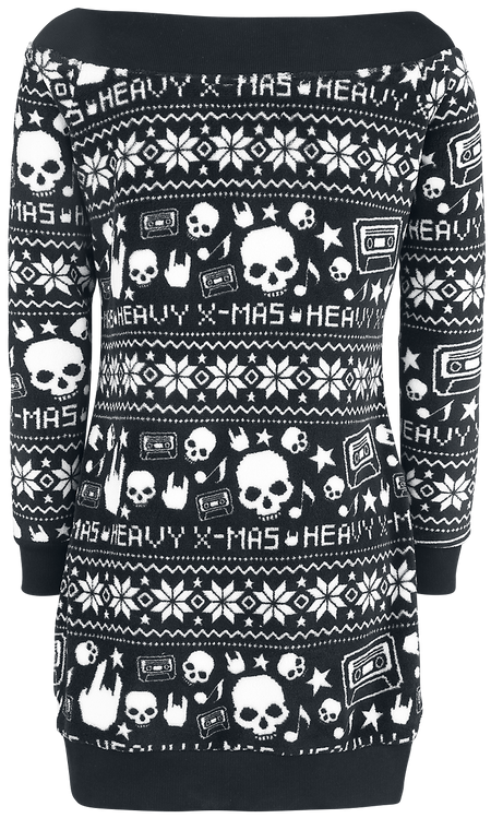 Robe courte  de Collection Spéciale EMP - Robe Imprimé Heavy XMAS - S à 5XL - pour Femme - noir - Collection Spéciale EMP - View 2