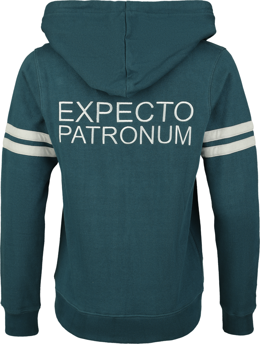 Sweat-shirt zippé à capuche  de Harry Potter - Expecto Patronum - S à XXL - pour Femme - vert/gris - Harry Potter - View 2