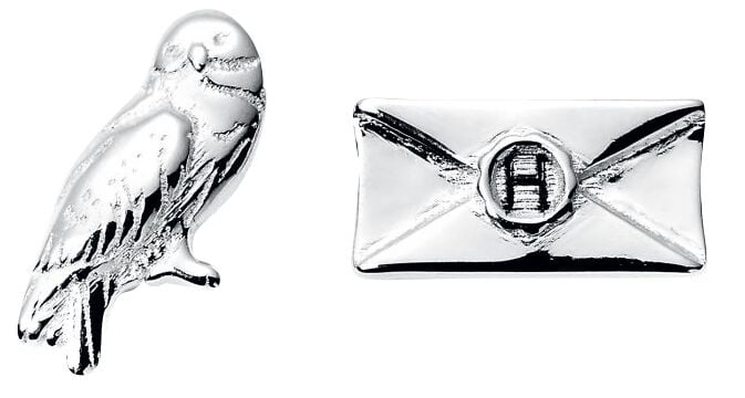 Set de clous d'oreilles  de Harry Potter - Hedwige & Lettre - pour Unisexe - couleur argent - Harry Potter
