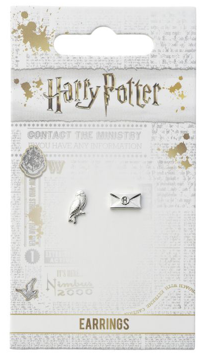 Set de clous d'oreilles  de Harry Potter - Hedwige & Lettre - pour Unisexe - couleur argent - Harry Potter - View 2