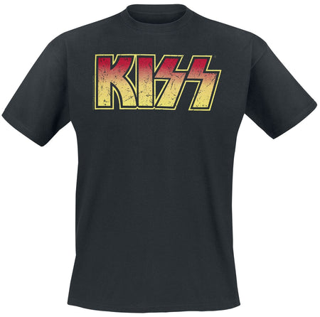 T-Shirt Manches courtes  de Kiss - Logo Usé - S à 5XL - pour Homme - noir - Kiss
