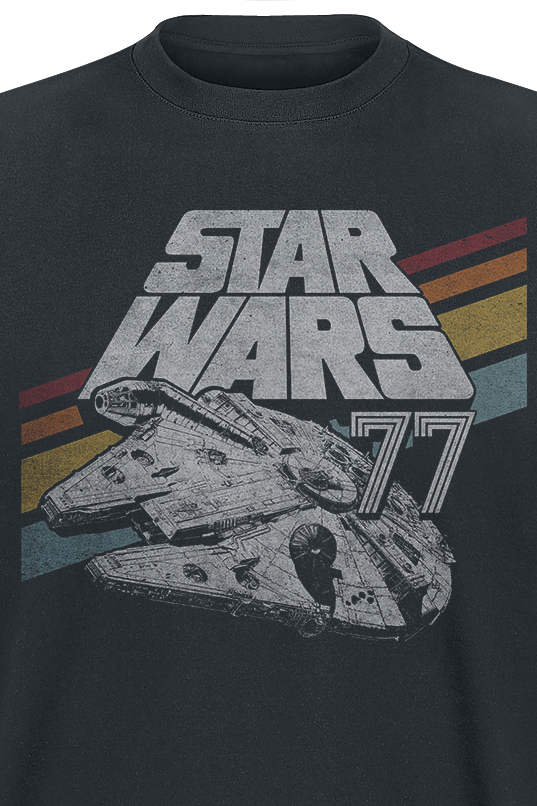 T-Shirt Manches courtes Disney de Star Wars - Faucon Millenium - S à XXL - pour Homme - noir - Star Wars - View 2