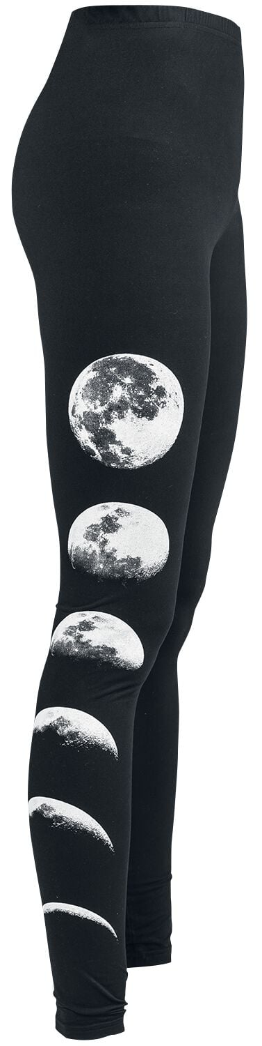 Legging Gothic de Gothicana by EMP - Leggings Avec Lune - S à 5XL - pour Femme - noir - Gothicana by EMP
