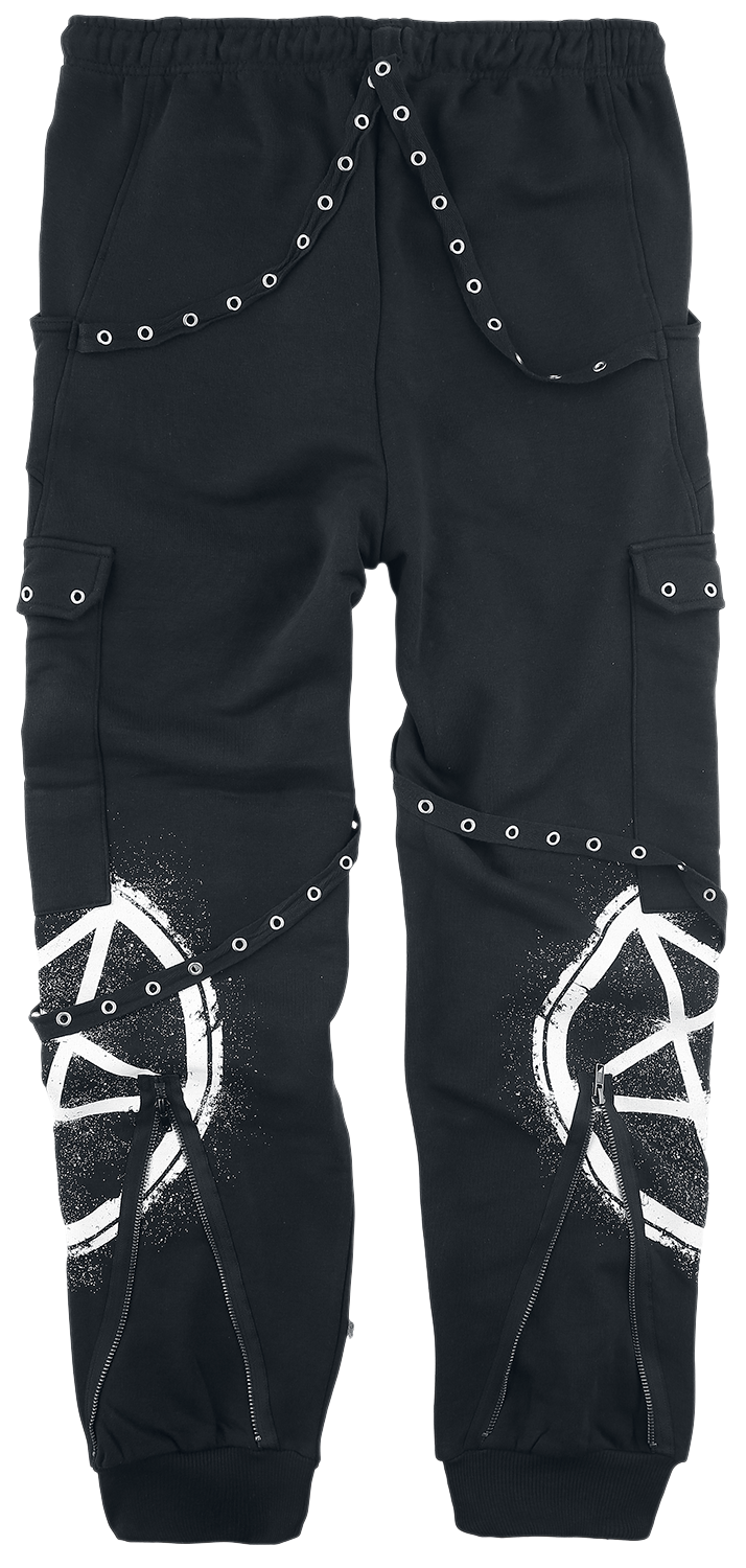 Pantalon en toile Gothic de Gothicana by EMP - Bas de Joggng avec Poches & Sangles - S à 5XL - pour Homme - noir - Gothicana by EMP - View 2