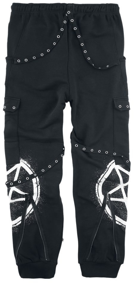 Pantalon en toile Gothic de Gothicana by EMP - Bas de Joggng avec Poches & Sangles - S à 5XL - pour Homme - noir - Gothicana by EMP - View 2