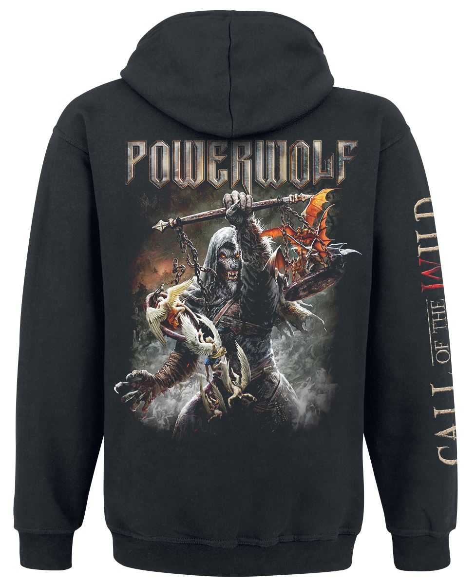 Sweat-shirt à capuche  de Powerwolf - Call Of The Wild - S à XXL - pour Homme - noir - Powerwolf - View 2
