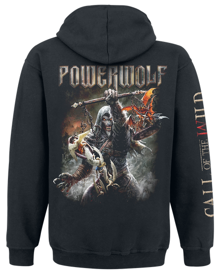 Sweat-shirt à capuche  de Powerwolf - Call Of The Wild - S à XXL - pour Homme - noir - Powerwolf - View 2