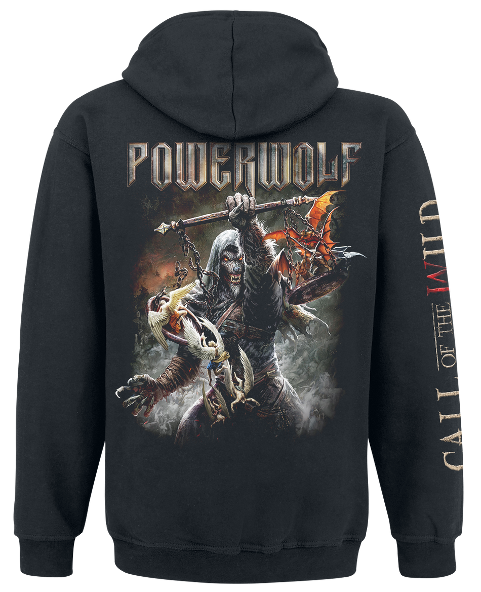 Sweat-shirt à capuche  de Powerwolf - Call Of The Wild - S à XXL - pour Homme - noir - Powerwolf - View 2