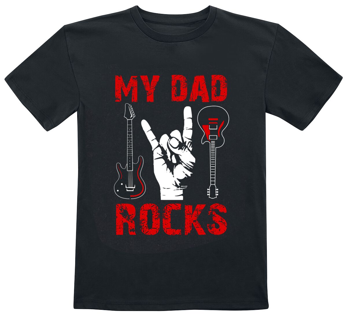 T-shirt Fun de Familie & Freunde - My Dad Rocks - Kids - My Dad Rocks - 104 à 140 - pour filles & garçonse - noir - Familie & Freunde